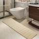 thumbnail image 1 of PiccoCasa Alfombra de Baño Absorbente de Espuma con Memoria, Beige 16" x 47", 1 of 6