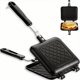 thumbnail image 1 of 1pc, Sandwich Pan (5.9''x5.31''), Double Sided Non-Stick Sandwich Maker, Panini Pan, Steak Frying Pan, Waffle Pan, For Breakfast Making, Hamburger Making, Baking Tools, Kitchen Gadgets, Kitchen Access, 1 of 4