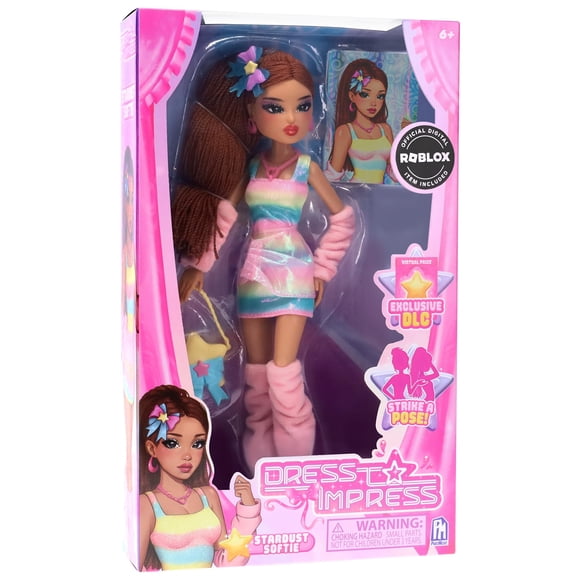 Vestido de muñeca a la moda para impresionar a Stardust Softie con código DLC