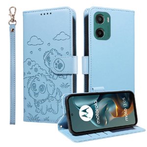 Funda Billetera Foxdock Compatible Con Motorola Moto G05, Diseño Perrito Tierno, Ranuras Para Tarjetas Y Soporte Plegable