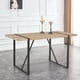 thumbnail image 1 of Rustic Industrial Rectangular Wood Dining Table For 4-6 Person, With 1.5" Thick Engineered Wood color Tabletop and Black Metal Legs,Desk For Kitchen Dining Living Room, 55.1" x 31.4"x 29.9"1529W115172, 1 of 3