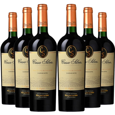 Casa Silva - 6 Vinos Gran Terroirs Carmenere, 750 Ml, 14%