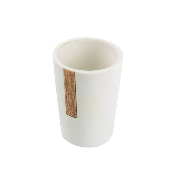 Vaso diseño Piedra blanca Poliresina