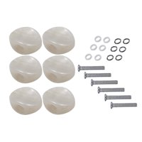 Magideal - 6 Piezas Botón De Clavijas De Afinación De Guitarra Con Virola Y Tornillo Perillas De Afinador De Cabezal De Máquina Universal Para Guitarra Eléctrica Argén