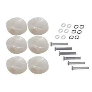 Magideal - 6 Piezas Botón De Clavijas De Afinación De Guitarra Con Virola Y Tornillo Perillas De Afinador De Cabezal De Máquina Universal Para Guitarra Eléctrica Argén