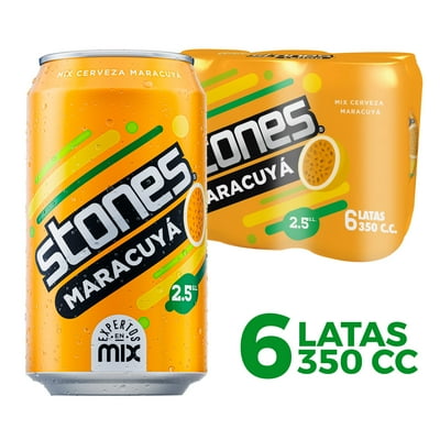 Cerveza Maracuyá 2.5° Pack 6 Lata 6 Un Stones