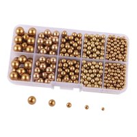 Bothyi - Cuentas De Perlas Artificiales Sin Agujero 4/5/6/8/10Mm Para Sombreros Ropa De Dispersión De Mesa Negro Áureo