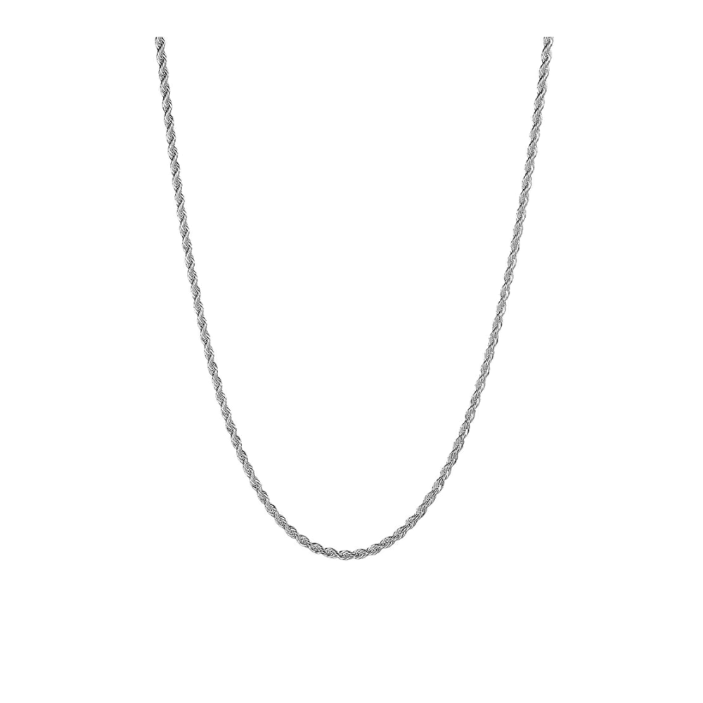 Fershop - Cadena Plateada Acero Tourbillon 2 Mm 40 Cm