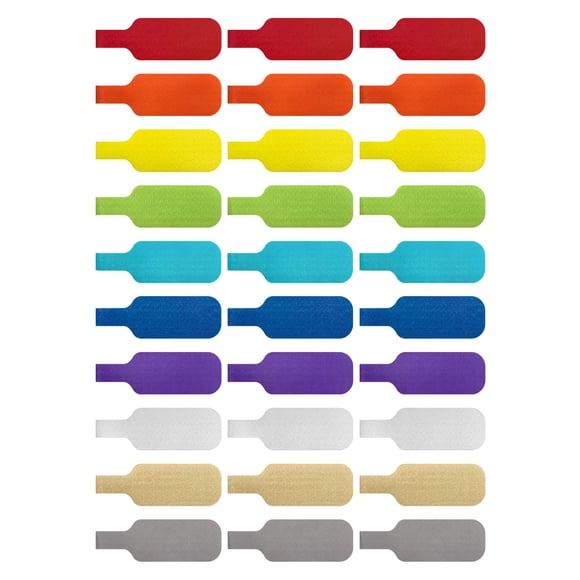 Etiquetas para cables Wrap-It Storage, tamaño mediano, multicolor (paquete de 30)