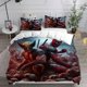 thumbnail image 1 of x184 Bed SheetsDuvet Cover Set Cartoon Pattern ing Soft & Comfortable Polyester Full Size Children's Bedroom Decoration 3-Piece Bedding Set (1 Duvet Cover + 2 Pillow Shams) nj184, 1 of 5