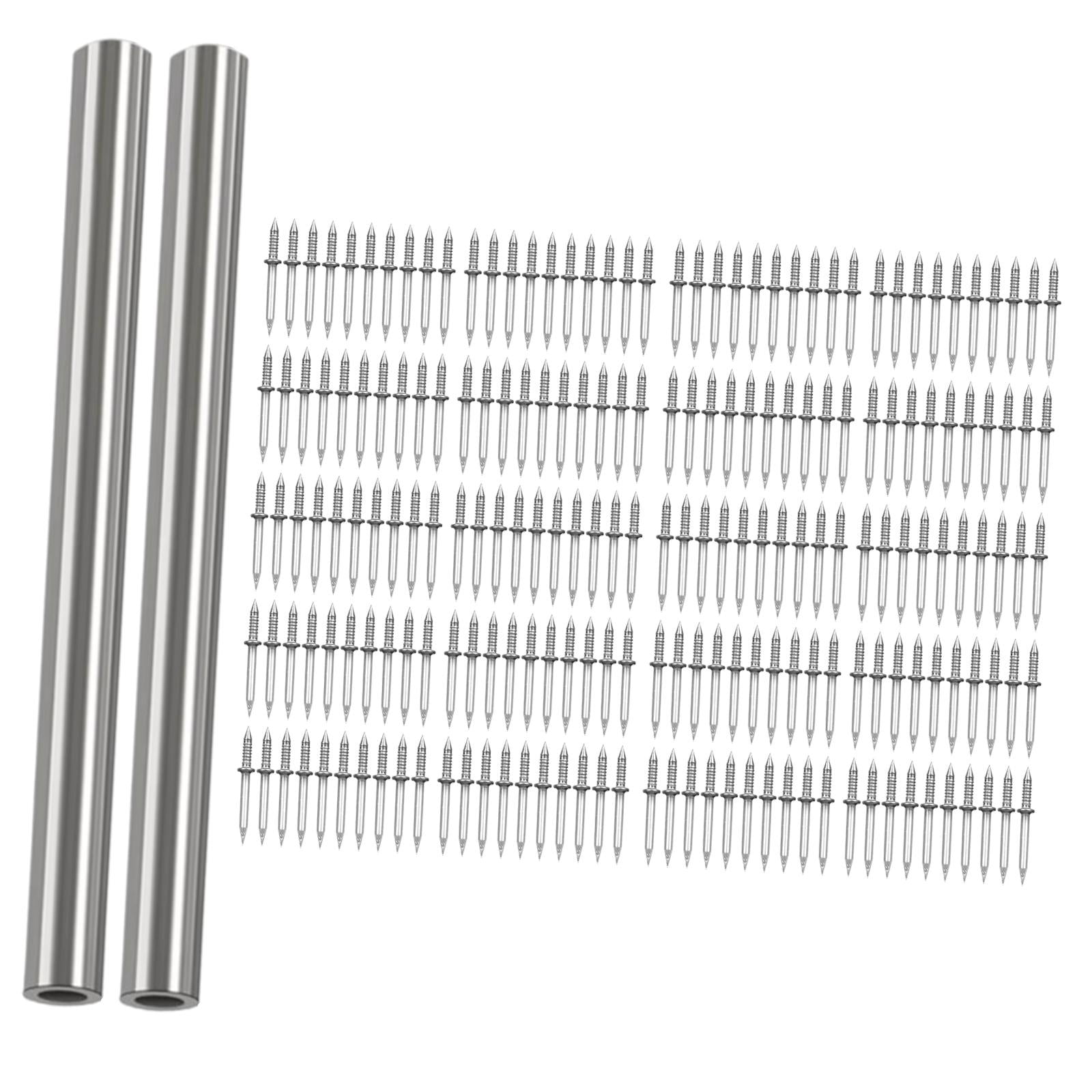 Magideal - Clavo De Rosca De Doble Cabeza, Tornillos De Seguridad Invisibles, Rodapiés Para Muebles, Sillas, Sofás, Manualidades De Bricolaje, Clavos De Cemento, , 200 Piezas