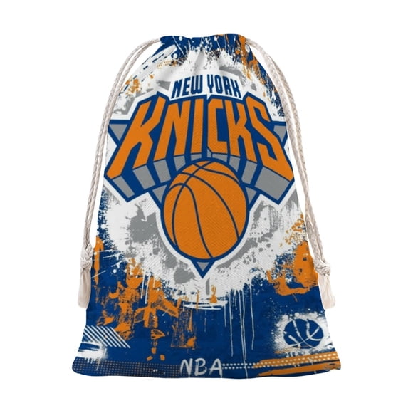 NEW YORK KNICKS Bolsa de regalo con cierre de cinta navideño para decoración de Navidad,50cm×76 cm.