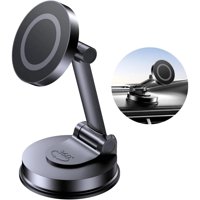 Genérico - Soporte Magnético De 360° Para Teléfono De Coche - Soporte Adhesivo Para Salpicadero, Metal Resistente, Compatible Con Iphone Y Samsung-Negro