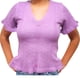 thumbnail image 1 of Polera Mujer Algodon Manga Corta Tejido Hilo Colores 1084, 1 of 3