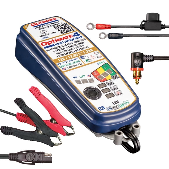 Cargador de Baterías Tecmate Optimate 4 Quad TM631-PR 12V 1.25A