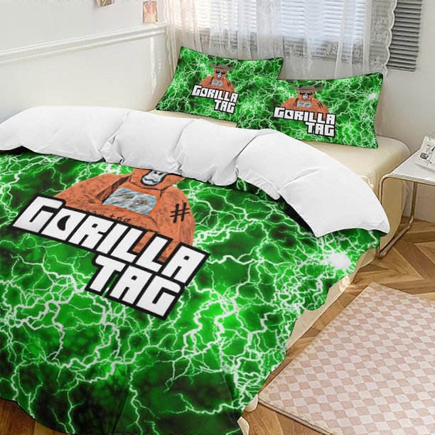 Game Gorilla Tag3-Piece Bedding Set Soft Wa And Comfortable Bed Set Bed ee