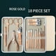 thumbnail image 1 of Rose Golden Stainless Steel Nail Clipper Set Grooming Tool Set With Case Manicure Art Tool, 1 of 5