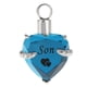 thumbnail image 3 of amor corazón azul cristal urna memorial ceniza recuerdo cremación colgante hijo, 3 of 5