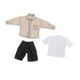 thumbnail image 1 of Conjunto De Pantalones Y Camiseta A Escala 1/12 Para Muñecas De 6 Pulgadas, Modelo De Figuras De Acción Masculinas, Gris Claro, 1 of 3