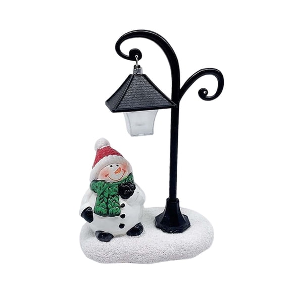 Escultura De Navidad Adornos De Luz LED Farola Para Vacaciones Año Nuevo Muñeco De Nieve