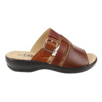 Sandalia New Walk Slip On Broche Café