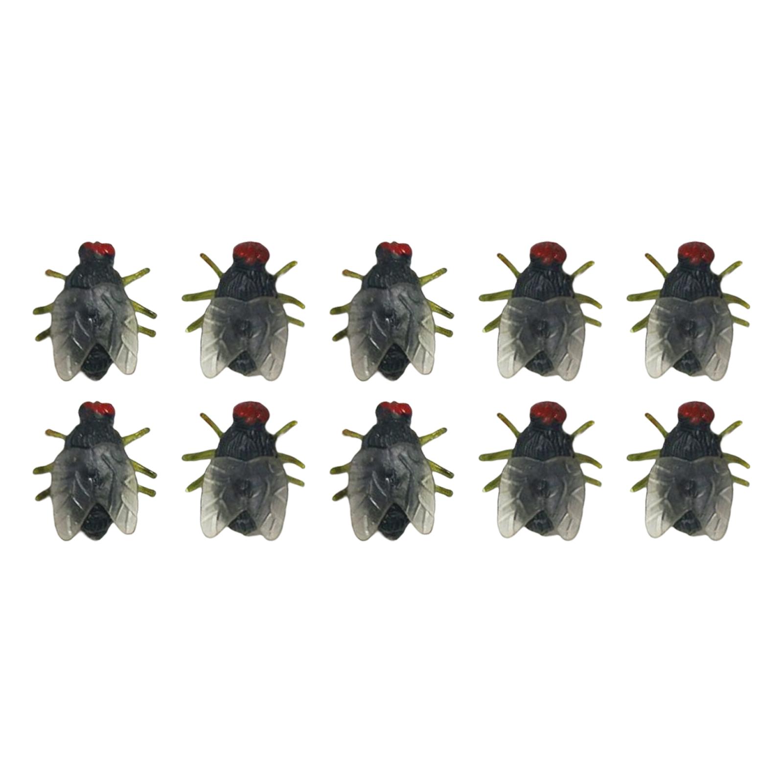 Magideal - Juguete De Simulación De Moscas, Juguete De Insectos, Broma, Truco, Moscas, Juguete Para Fiesta De Halloween, Día De Los Inocentes, Broma, Accesorios Largo