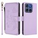 thumbnail image 2 of Funda Cartera Mariposa para [Motorola Edge 60 Fusion] con Soporte y Cremallera Morado claro, 2 of 6