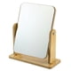 thumbnail image 1 of Espejo de escritorio de madera, espejo de 360 grados, portátil, ajustable, para baño, sala de estar, afeitado, maquillaje (extra grande)., 1 of 6