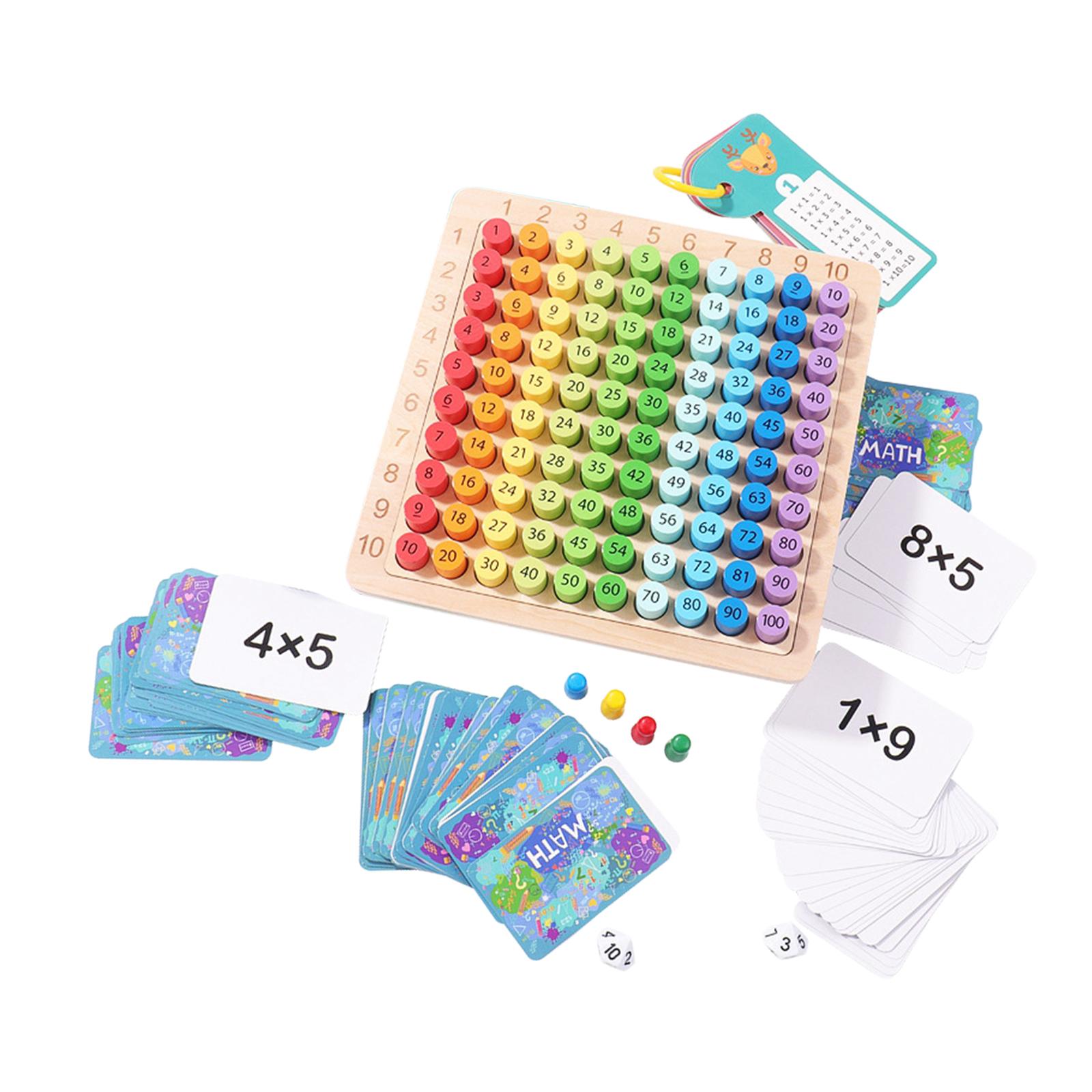 Bothyi - Juego De Mesa De Multiplicación De Madera Para Niños, Juguete Para Contar Para Niños De 3 Años