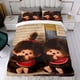thumbnail image 4 of Monchhichi Conjunto de sábanas temático, trío de piezas, cómodo y amigable con la piel, diseño único, regalo de decoración para el hogar para familiares, amigos y fans,173X218cm, 4 of 6