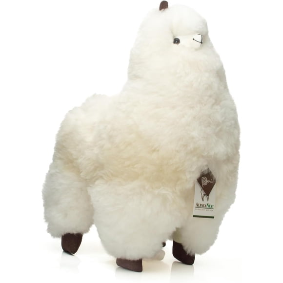 Alpaca de Peluche AlpacaNext 46 cm Blanco Hipoalergénico