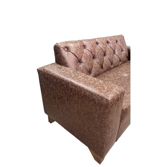 sillon paula 2 cuerpos café en cuero