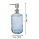 thumbnail image 4 of Bargains Únicos 1 Pc Dispensador de Jabón con Líneas de Sarga para Baño 450ml Azul Claro, 4 of 6