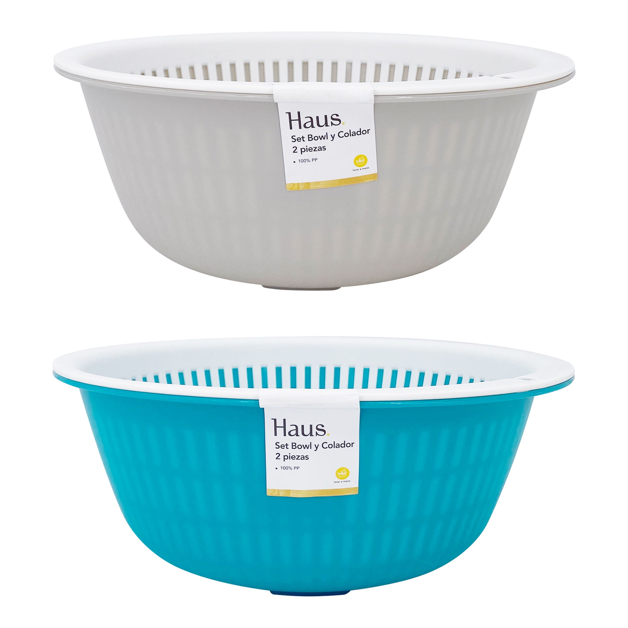 Haus - Set De Bowl Y Colador 2 Piezas Polipropileno, Color Surtido