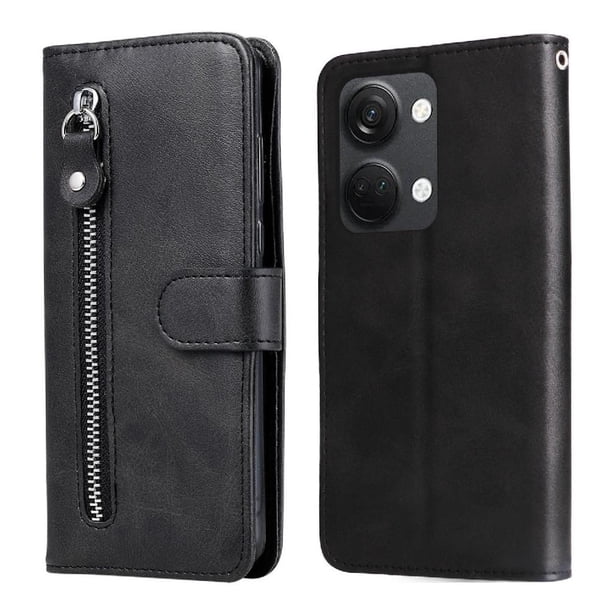 Funda con Cremallera para OnePlus Nord 3, Carcasa Cartera de Cuero PU con Soporte y Tarjetero