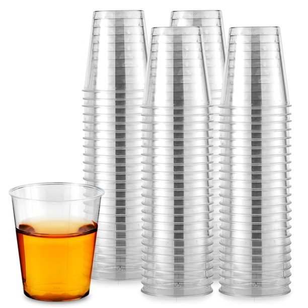 Vasos de chupito Stock Your Home (45 ml, 500 unidades, tamaño pequeño, plástico transparente)