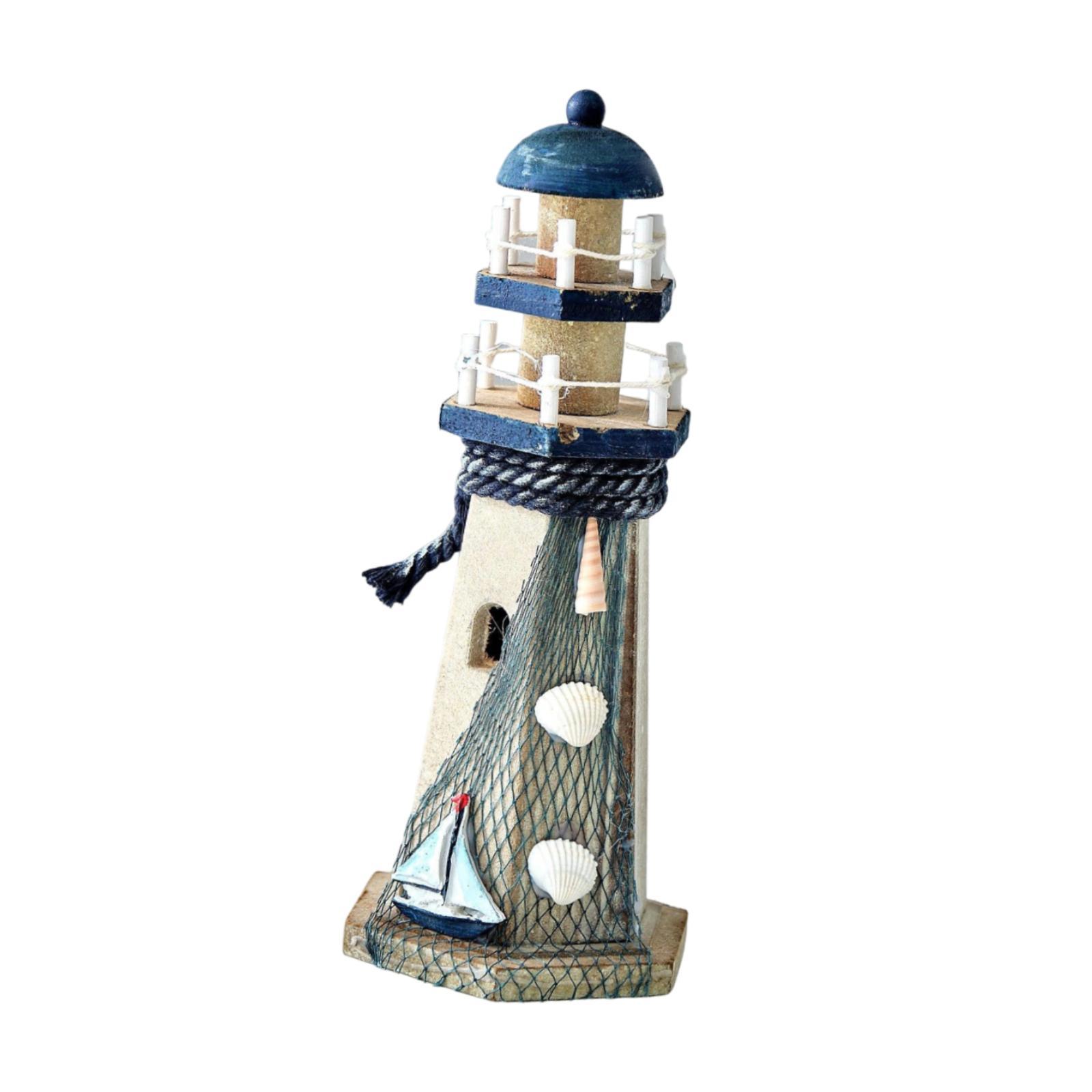 Bothyi - Colección De Faros De Madera Figura De Faro Para Entrada, Oficina, Dormitorio, Velero