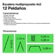 thumbnail image 2 of Escalera Multiproposito Alum 12 Peldaños 3,5m + 2 Plataforma Gris, 2 of 9