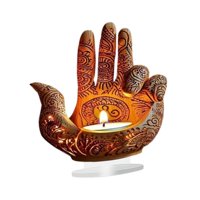 Magideal - Ornamento De Escritorio De Mano Centralpiece Table Decoración De Mesa 2D Decoración De Mesa Acrílico De Colección Acrílica Para Gabinete De Televisión