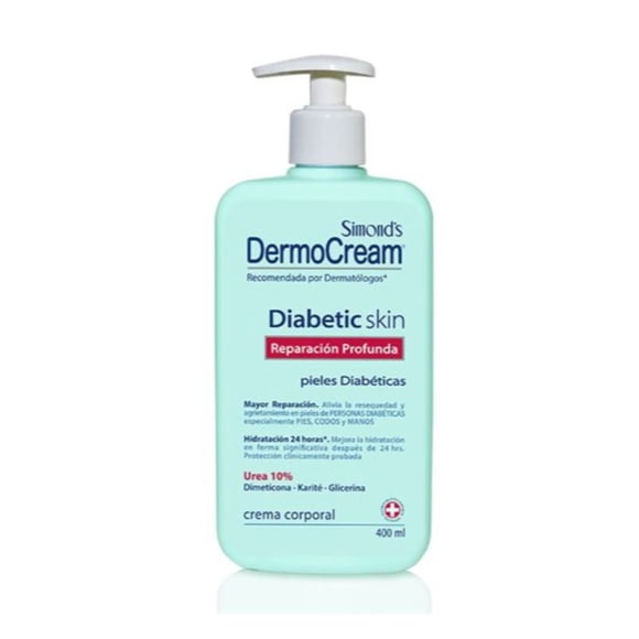 Crema Corporal Simond’s Dermocream Dermocream Diabetic Skin reparacion profunda urea 10%