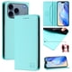 thumbnail image 1 of Funda Billetera con Soporte para iPhone 18 Pro Max Bloqueo RFID Plegable Verde menta, 1 of 6