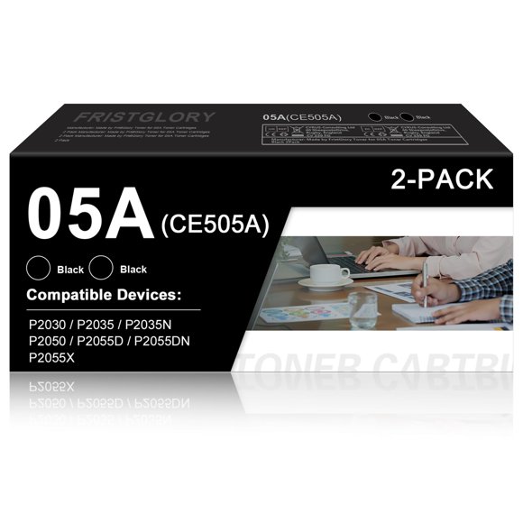Cartucho de tóner FristGlory 05A CE505A, paquete de 2, negro