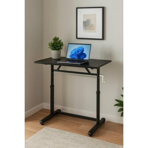 Cosas Casa - Escritorio Con Altura Ajustable 100X60X63-86Cm Funcional Tenerife Negro