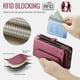 thumbnail image 5 of CaseMe Funda de Cuero for iPhone 16 Plus de 6.7 Pulgadas con Billetera [Bloqueo RFID] con Ranura para Billetes con Zíper y 10 Tarjeteros, Correa de Hombro y Muñeca Magnética de Cuero PU Suave, Funda, 5 of 13