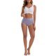 thumbnail image 2 of INSPIRE CHIC Ropa interior de algodón de cintura alta para mujer, cobertura total, fuerte elasticidad, 3 paquetes S 1 Púrpura 1 Rosa 1 Gris, 2 of 5