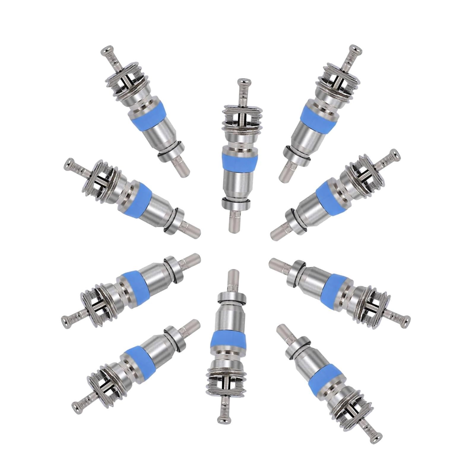 Ioensy - 50 Núcleos De Válvula De Alta Presión Para Aire Acondicionado De Coche, Componentes Metálicos A Prueba De Fugas