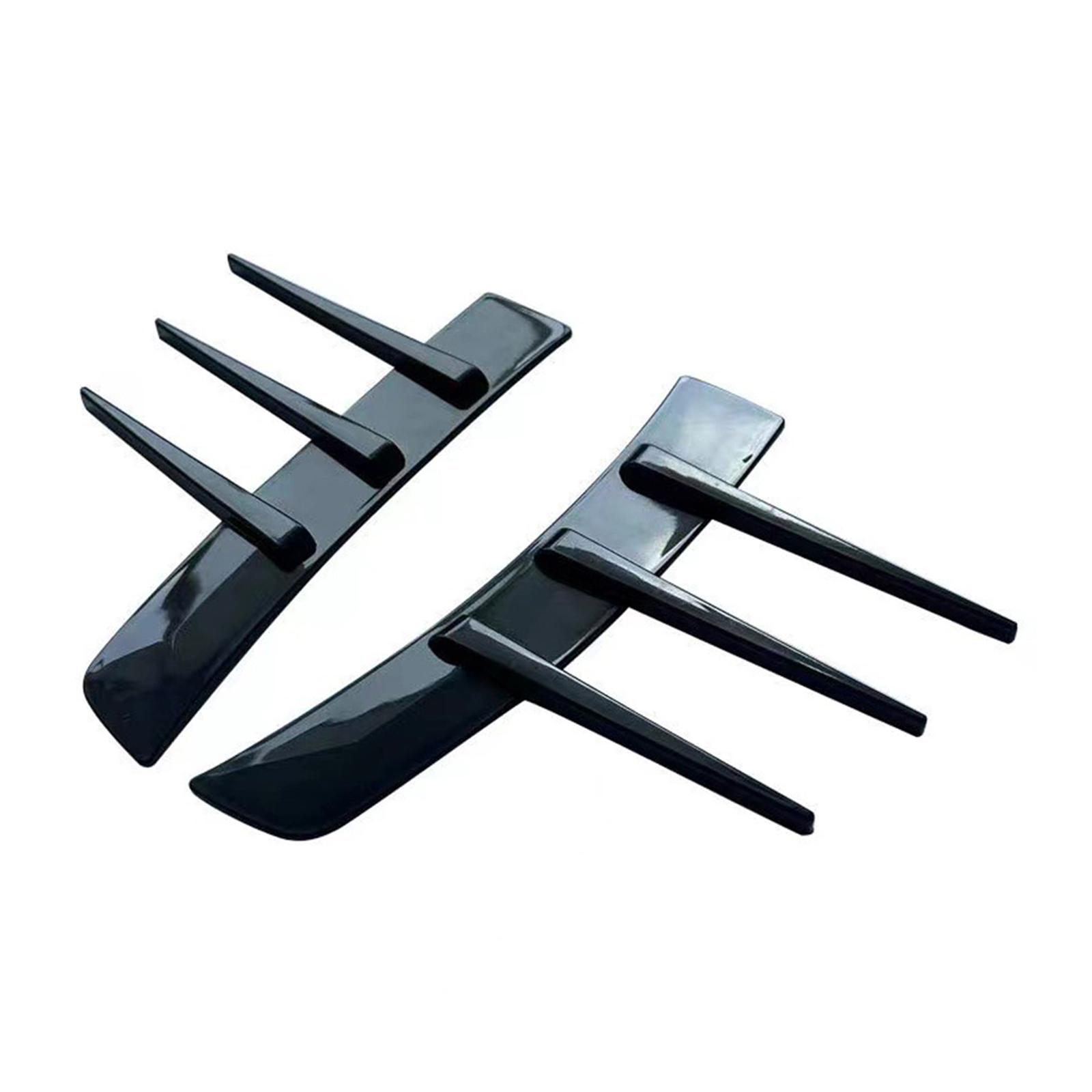 Ioensy - 2 Piezas De Pegatinas Ligeras Para Delantal De Ventilación Lateral De Coche, Accesorio Para Automóvil, Color Negro