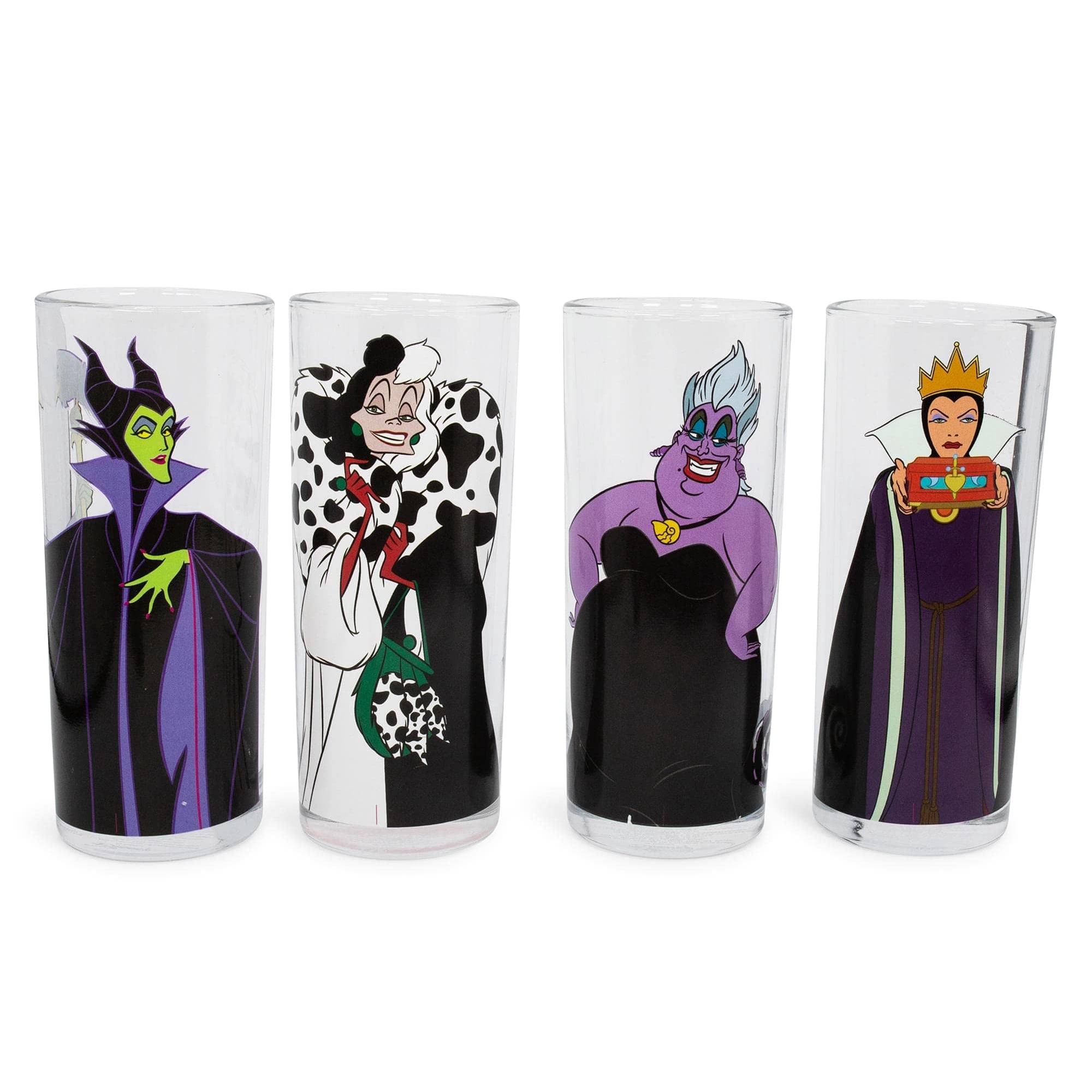 Vasos Con Diseño De Villanos De Disney, 300 Ml, Juego De 4 Artículos De Bar Para El Hogar