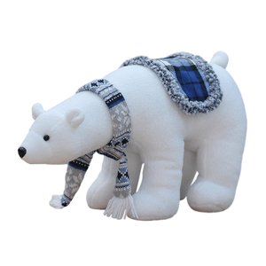 Bothyi - Decoración Navideña Muñeca Felpa Temática Ártica Animales Interiores Al Aire Libre Figuras Oso Polar