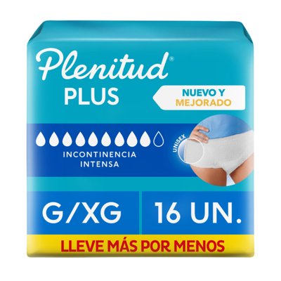 Ropa Interior Desechable Adulto Protect Plus G/Xg 16 Un Plenitud